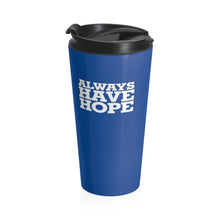 Load image into Gallery viewer, AHH Blue Stainless Steel Travel Mug

